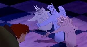 Gargoyles in Disney's The Hunchback of Notre Dame – “Be our guest, be our guest ... ! Oops, wrong movie.”