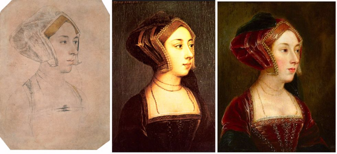 Anne Boleyn – The Bradford Holbein Drawing of a Lady (British Museum) – Hever Castle Portrait – Petworth House, The Egremont Collection Portrait