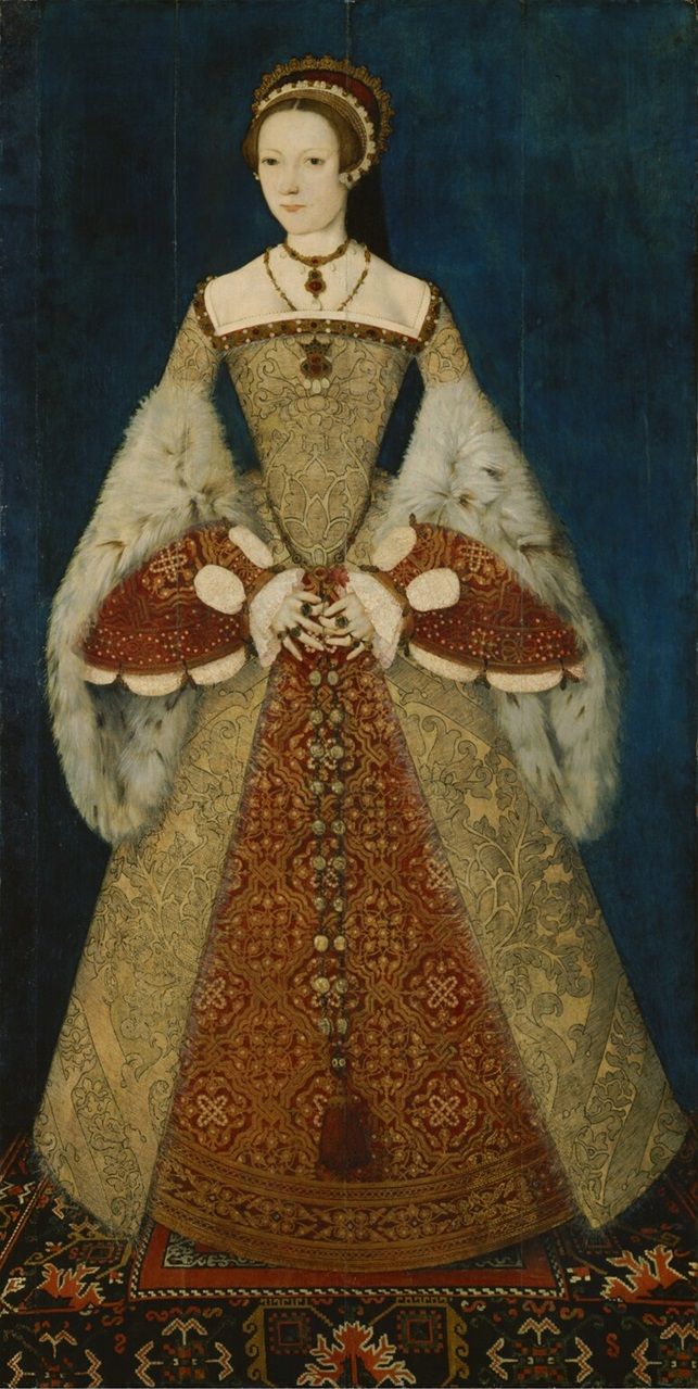 Katherine Parr - The Glendon Hall Portrait - NPG 4451 - This portrait was purchased by the Gallery in 1965. The portrait was originally at Glendon Hall, the seat of the Lane family. Glendon Hall once belonged to Sir Ralph Lane who married Maud Parr, a cousin and Lady in Waiting to Katherine Parr.