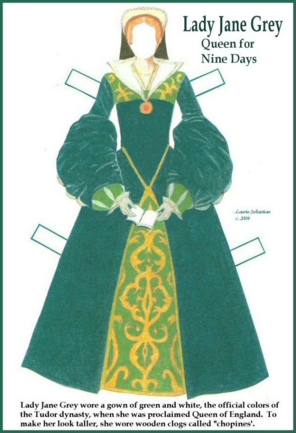 The Lady Jane Grey Paperdoll – Coronation Outfit