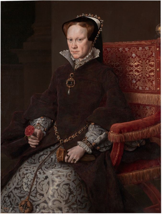 Mary Tudor, Queen of England, Second Wife of Philip II, by Anthonis Mor, 1554