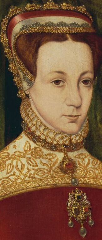 Portrait of Mary Fitzalan, Duchess of Norfolk by Hans Eworth (detail)