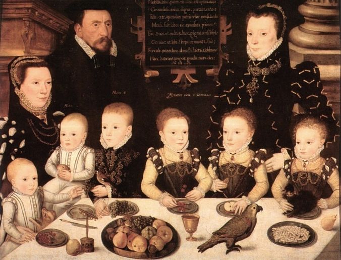 William Brooke Baron Cobham and his family, dated 1567.jpg