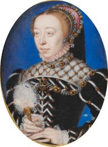 Catherine de' Medici by François Clouet, before she was widowed in 1559