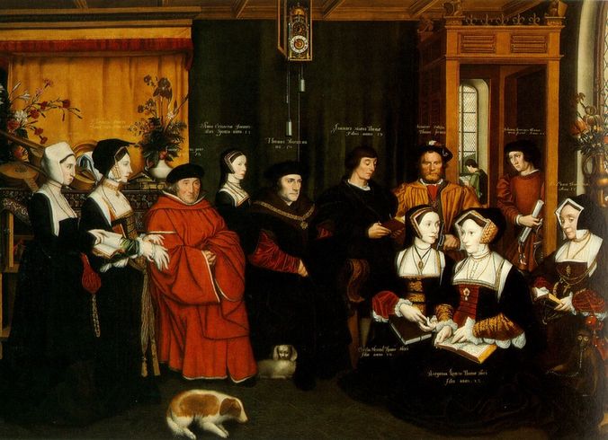 Sir Thomas More and His Family (after Hans Holbein the younger) by Rowland Lockey, 1592 after original from 1527
