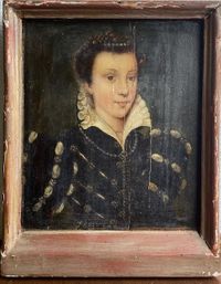 17th Cen. Queen Isabel de Valois after Francois Clouet