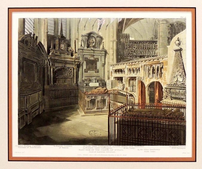 The Tomb of Sir Lewis Robsart in Its Pre-Painted State Centre-Right in This 1811 Illustration