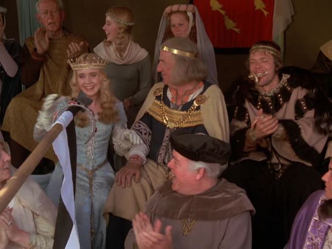 Lysette Anthony as the Lady Rowena Receiving the Crown of Love and Beauty from Ivanhoe in Ivanhoe (1982)