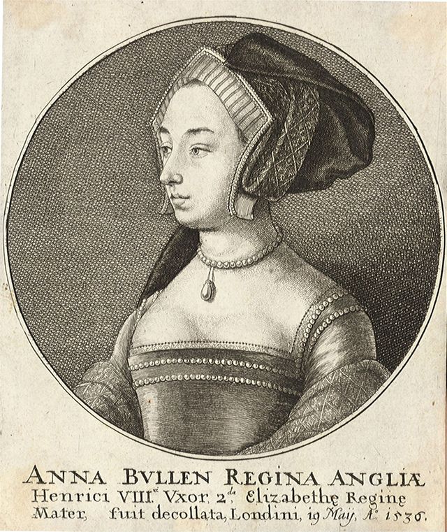 Anne Boleyn – Wenceslaus Hollar Engraving