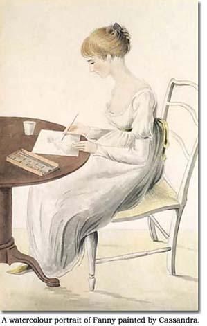 A Watercolour Portrait of Fanny Painted by her aunt Cassandra Austen